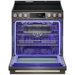 LG 30 in. 6.3 cu. ft. Smart Air-Fry Standard Convection Slide-In Electric Range with Radiant Burners - Black Stainless Steel, , hires