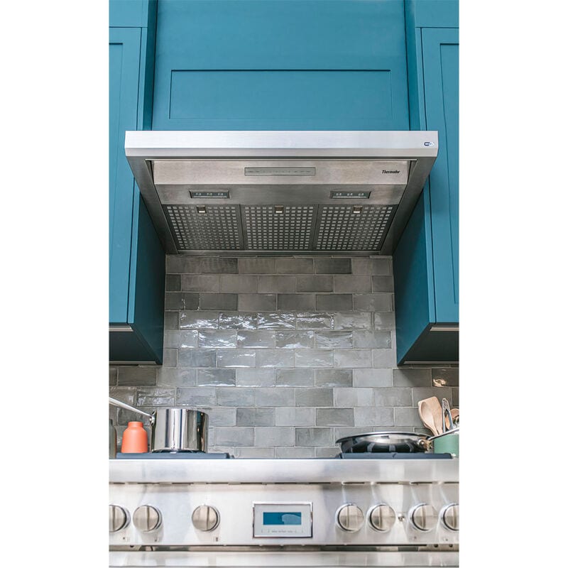 Thermador Masterpiece Series 36 in. Smart Ducted Canopy Pro Style Style Range Hood with 1000 CFM, 4 Fan Speeds & 2 LED Lights - Stainless Steel, , hires