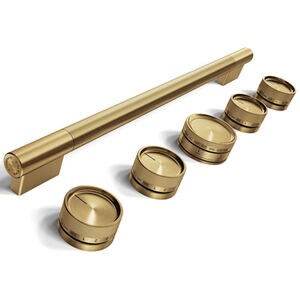 KitchenAid Handle and Knob Hardware Accessory Kit for 30 in. Commercial-Style Induction Range - Brass, , hires