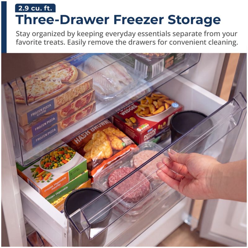 Sharp 24 in. 10.3 cu. ft. Counter Depth Bottom Freezer Refrigerator - Stainless Steel, , hires