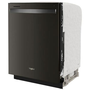 Whirlpool 24 in. Top Control Dishwasher with 47 dBa Sound Level & 3rd-Rack - Fingerprint resistant Black Stainless, Fingerprint Resistant Black Stainless, hires