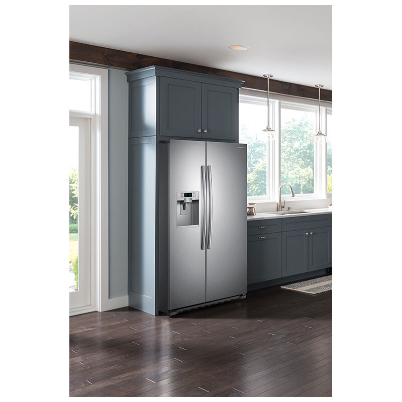 Samsung 36" 22.3 Cu. Ft. Side-by-Side Refrigerator - Stainless Steel, , hires