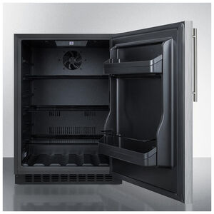 Summit 24 in. 4.8 cu. ft. Undercounter Refrigerator - Stainless Steel, , hires
