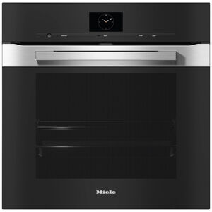 Miele PureLine Series 24" 2.9 Cu. Ft. Electric Smart Wall Oven with Standard Convection & Self Clean - Clean Touch Steel, , hires