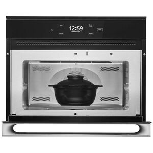 JennAir Noir 24 in. 1.4 cu. ft. Smart Speed Electric Single Wall Oven with True European Convection & Sensor Cooking - Floating Glass Black, , hires