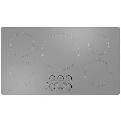 Monogram 36 in. 5-Burner Smart Induction Cooktop with - Silver | ZHU36RSTSS