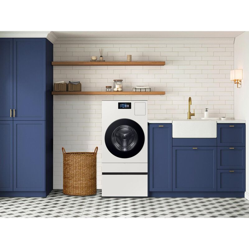 Samsung Bespoke AI Laundry Combo Pedestal with Storage Drawer - Ivory, Ivory, hires