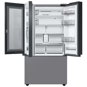 Samsung Bespoke 36 in. 24 cu. ft. Smart Counter Depth French Door Refrigerator with Internal Water Dispenser - Stainless Steel, Stainless Steel, hires