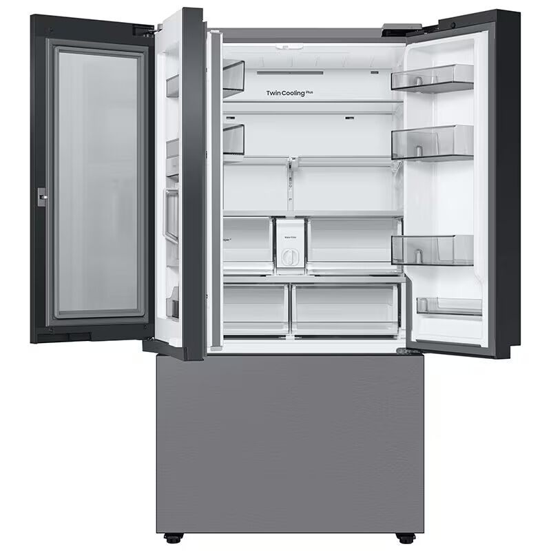 Samsung Bespoke 36 in. 24 cu. ft. Smart Counter Depth French Door Refrigerator with Internal Water Dispenser - Stainless Steel, Stainless Steel, hires