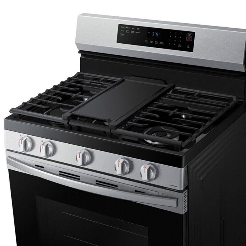 Samsung 30" Freestanding Gas Range with 5 Sealed Burners, Griddle, 6.0