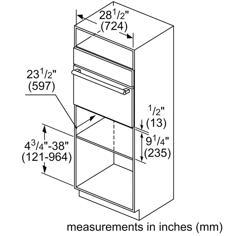 Bosch 500 Series 30 in. 2.2 cu. ft. Warming Drawer - Stainless Steel, , hires