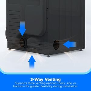 Midea 27 in. 7.0 cu. ft. Smart Electric Dryer with Sensor Dry & Sanitize Cycle - Metallic Gray, Metallic Gray, hires