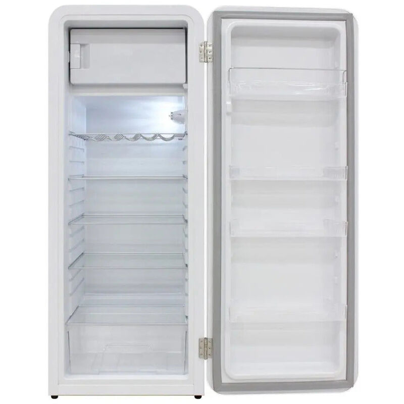 Brama Retro 24 in. 9.9 cu. ft. Top Freezer Refrigerator White, White, hires