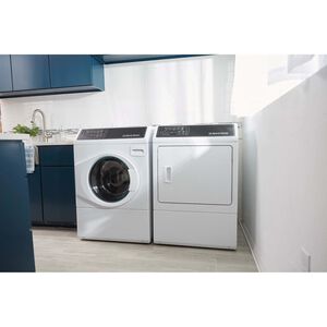 Speed Queen DF7 27 in. 7.0 cu. ft. Gas Dryer with Pet Plus Cycle, Sensor Dry, Sanitize & Steam Cycle - White, White, hires