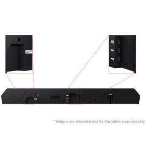 Samsung Q-Series 11.1.4 Channels Dolby Atmos Smart Sound Bar with Bluetooth & Wireless Subwoofer - Graphite Black, , hires