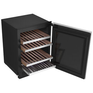Signature Kitchen Suite 24 in. Undercounter Smart Wine Cooler with Metal & Wood Racks, Dual Temperature Zones & 41 Bottle Capacity - Custom Panel Ready, , hires