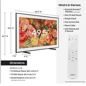 Samsung - 50" Class The Frame (LS03D) Series QLED 4K UHD Smart Tizen TV, , hires