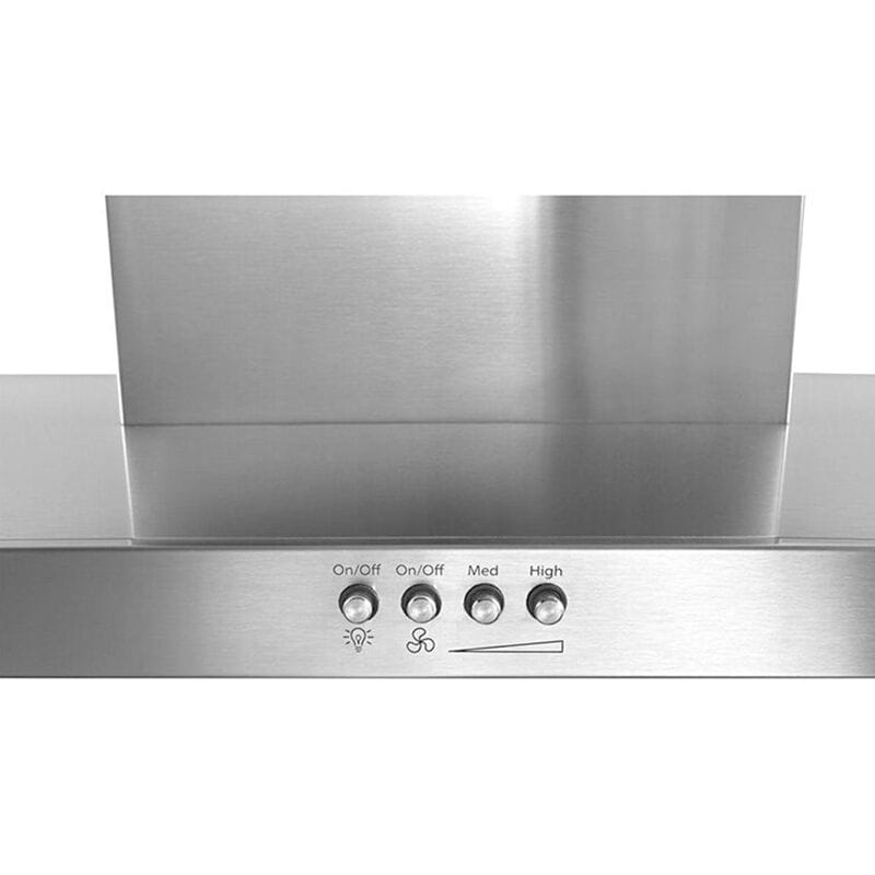 Whirlpool 30 in. Convertible Chimney Style Range Hood with 400 CFM, 3 Fan Speeds & 2 LED Lights - Stainless Steel, , hires