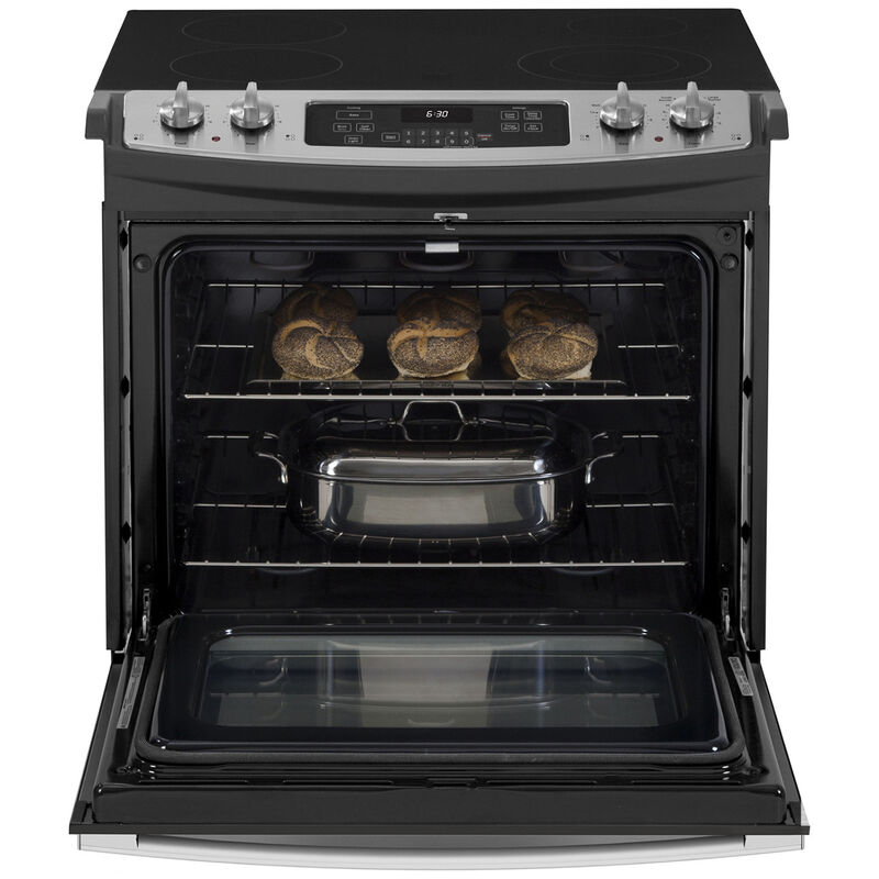 GE 30 in. 4.4 cu. ft. Drop-In Electric Range with Smoothtop Burners - Stainless Steel, , hires