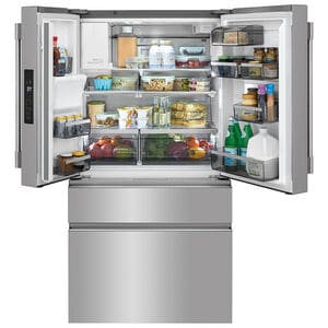 Frigidaire Professional 36 in. 21.4 cu. ft. Counter Depth 4-Door French Door Refrigerator with Ice & Water Dispenser - Stainless Steel, , hires