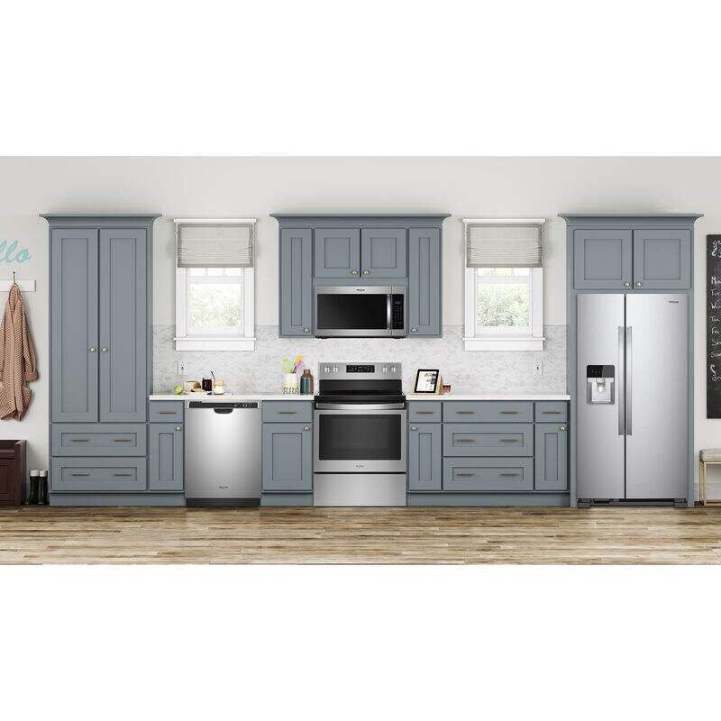 Whirlpool 36 in. 24.6 cu. ft. Side by Side Refrigerator with Ice & Water Dispenser - Monochromatic Stainless Steel, , hires