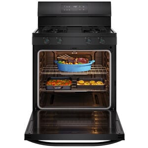 Midea 30 in. 6.1 cu. ft. Gas Range with 4 Sealed Burners - Black, Black, hires