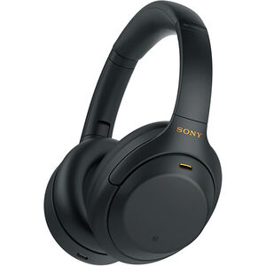 Sony - WH-1000XM4 Wireless Noise-Cancelling Over-the-Ear Headphones - Black, , hires