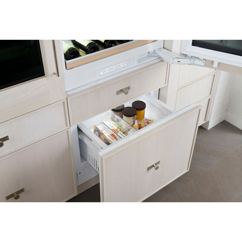 Monogram 30 in. Built-in Wine Sommelier with Wood Racks, Dual Temperature Zones & 106 Bottle Capacity - Custom Panel Ready, , hires