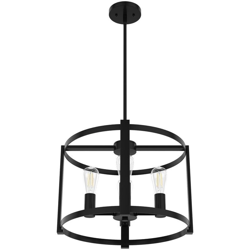 Hunter Astwood 18 in. 4-Light Chandelier - Matte Black, , hires