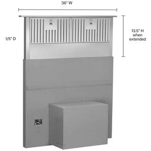 KitchenAid 36 in. Ducted Downdraft with 585 CFM & 4 Fan Speeds - Stainless Steel, , hires