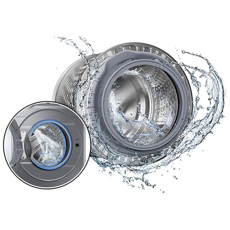 Samsung 27 in. 4.5 cu. ft. Smart Stackable Front Load Washer with Super Speed Wash, Sanitize & Steam Wash Cycle - Platinum, Platinum, hires