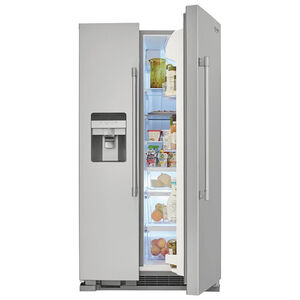 Maytag 36 in. 24.5 cu. ft. Side by Side Refrigerator with Ice & Water Dispenser - Fingerprint Resistant Stainless Steel, Fingerprint Resistant Stainless, hires