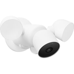 Google Nest Cam with Floodlight Wireless Indoor/Outdoor Security Camera - Snow, , hires