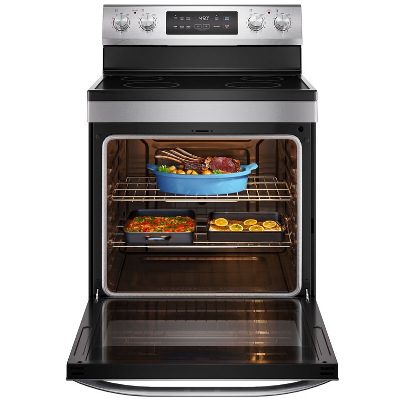 Midea 30 in. 6.3 cu. ft. Electric Range with Radiant Burners - Stainless Steel, Stainless Steel, hires