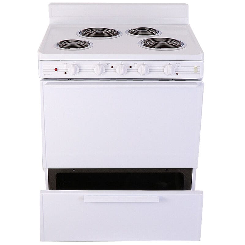 Premier 30 in. 3.9 cu. ft. Electric Range with Coil Burners - White, , hires