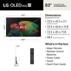 LG - 83" Class B6 Series OLED 4K UHD Smart webOS TV, , hires