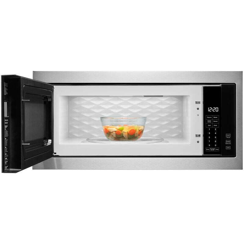 Whirlpool 30 in. 1.1 cu. ft. 1000W Low Profile Built-In Microwave - Stainless Steel, , hires