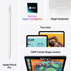 Apple - 13-inch iPad Air M3 chip Built for Apple Intelligence Wi-Fi 1TB - Starlight, , hires