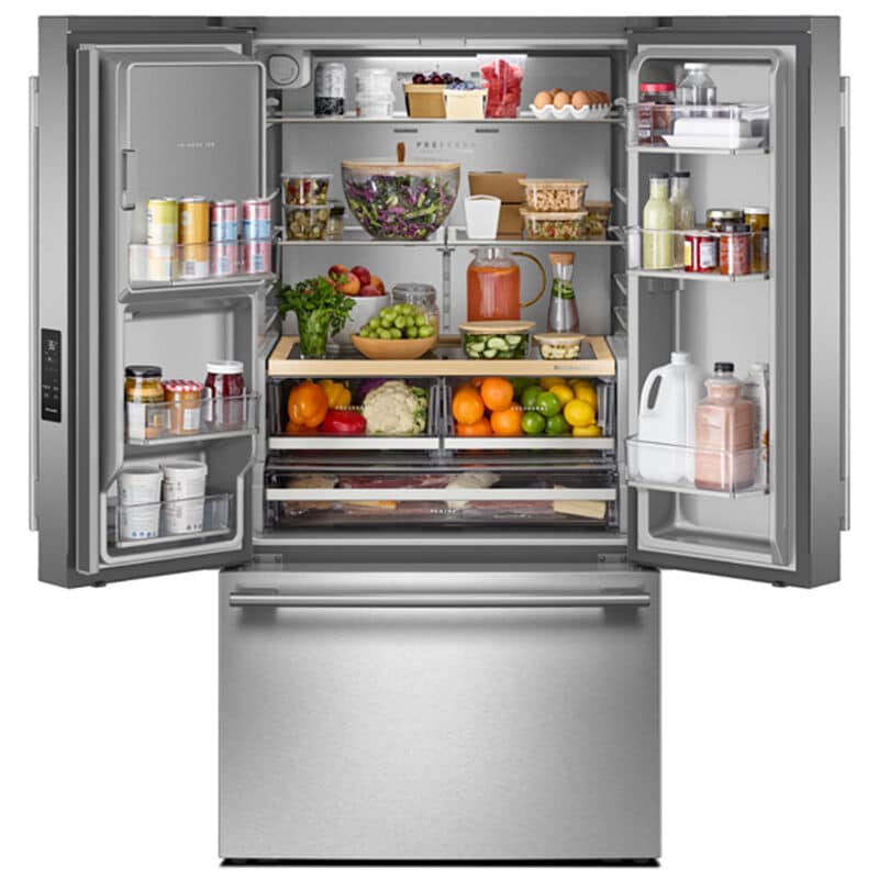 KitchenAid 36 in. 30.5 cu. ft. French Door Refrigerator with Ice & Water Dispenser - Stainless Steel with PrintShield Finish, Stainless Steel with PrintShield Finish, hires
