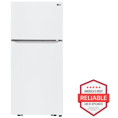LG 30 in. 20.2 cu. ft. Top Freezer Refrigerator - White | LTCS20020W