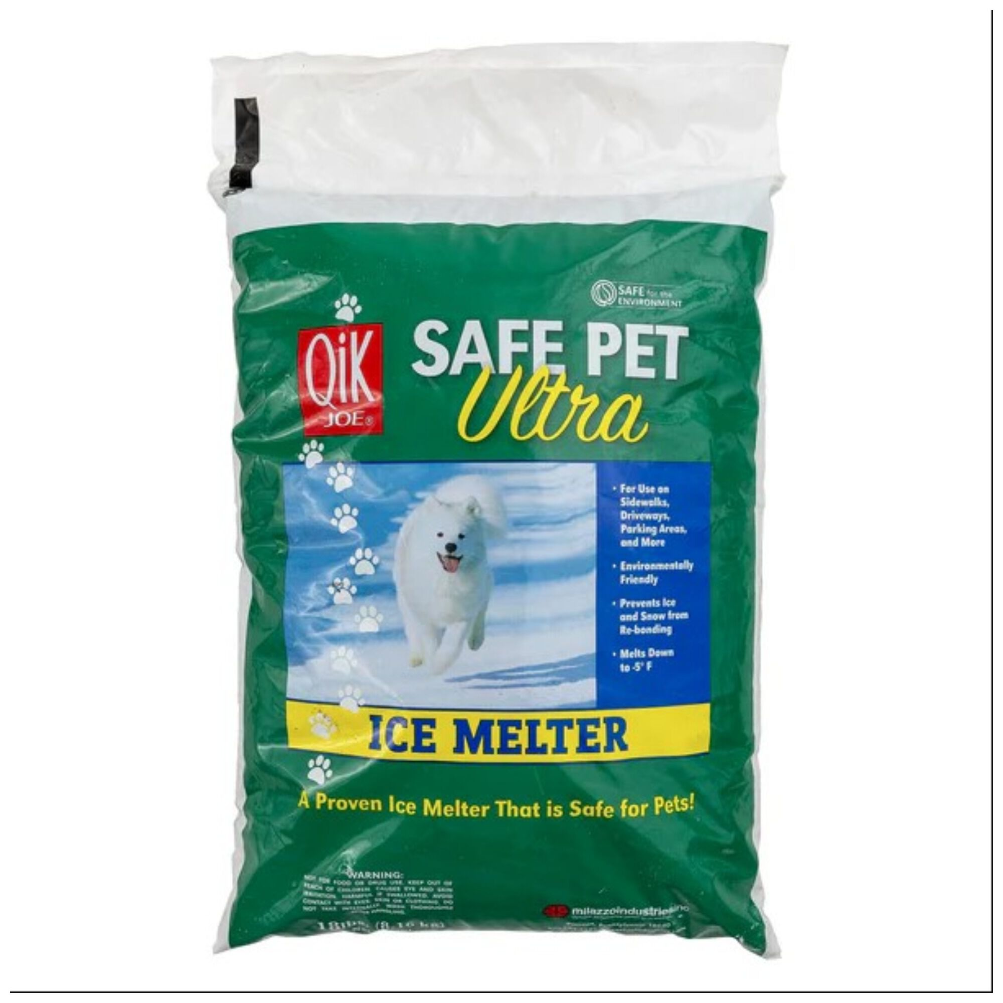 Milazzo QiK JOE Pet Friendly 18lb Bag of Non-toxic Propylene