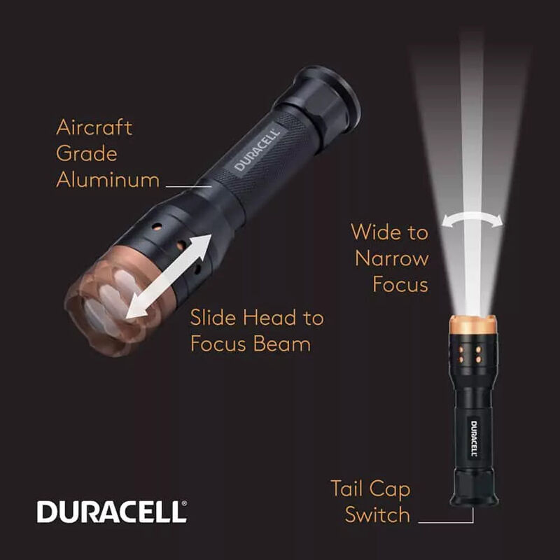 Duracell 550 Series Lumen Aluminum Focusing Flashlight, , hires