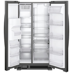 Whirlpool 36 in. 24.5 cu. ft. Side by Side Refrigerator with Ice & Water Dispenser - Black Stainless, Black Stainless, hires