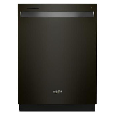 Whirlpool 24 in. Built-In Dishwasher with Top Control, 13 Place Settings, 5 Wash Cycles & Sanitize Cycle - Fingerprint Resistant Black Stainless | WDT750SAKV