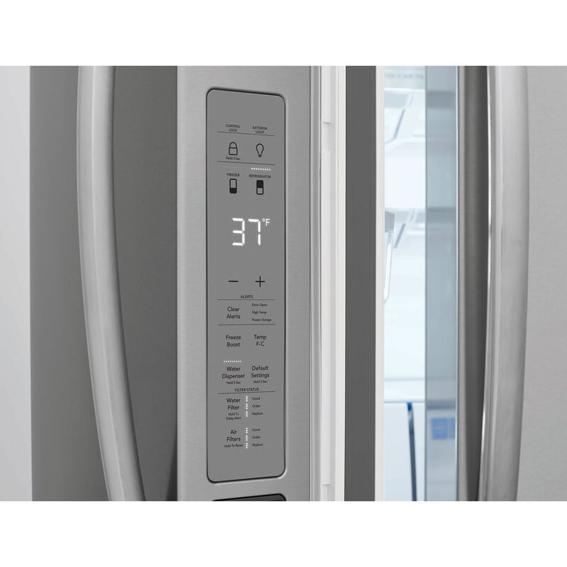 Frigidaire Gallery 36 in. 27.2 cu. ft. 4-Door French Door Refrigerator with Internal Water Dispenser - Stainless Steel, , hires
