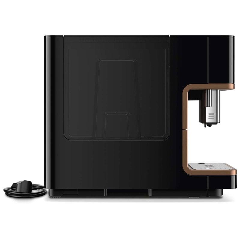 Miele CM 6360 MilkPerfection Countertop Coffee Machine with WiFi Connect, Aromatic System, OneTouch for 2 Convenient Cleaning & Maintenance Programs -Obsidian Black with Bronze Front Plate, Black, hires