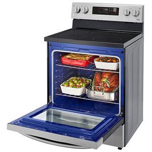 LG 30 in. 6.3 cu. ft. Smart Electric Range with Radiant Burners - Stainless Steel, , hires