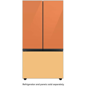 Samsung BESPOKE 3-Door French Door Top Panel for Refrigerators - Clementine Glass, , hires