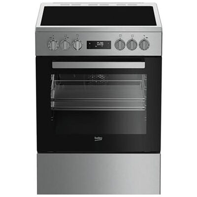 Beko 24 in. 2.5 cu. ft. True European Convection Electric Range with Smoothtop Burners - Stainless Steel | SLER24410SS