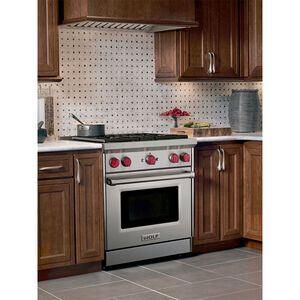 Wolf 30 in. 4.4 cu. ft. Standard Convection Gas Range with 4 Sealed Burners - Stainless Steel, , hires